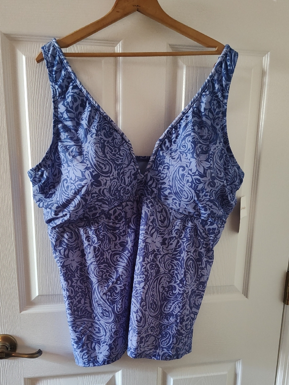 Raisins Slate Blue Paisley Swim Top
